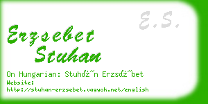 erzsebet stuhan business card